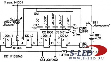 Измеритель емкости на ИМС