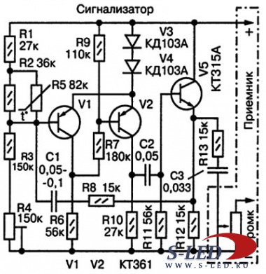 Сигнализатор разрядки аккумулятора