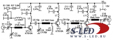 Схема усилителя мощности для УКВ-радиостанции
