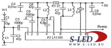 Схема конвертера на основе микросхемы LA1185