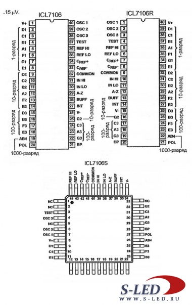 Микросхема АЦП ICL7106, ICL7106R, ICL7106S