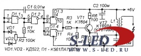 Схема генератора высоковольтных импульсов