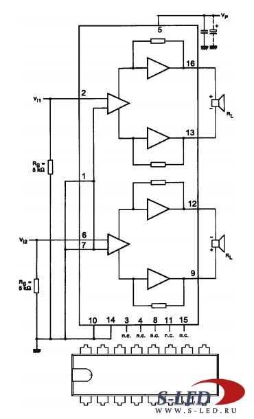 Микросхема УМЗЧ TDA7053