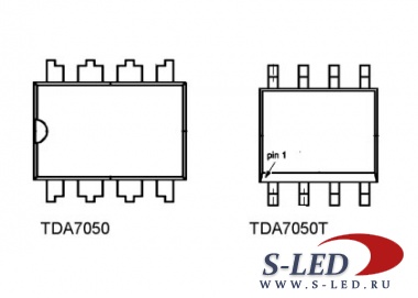 Микросхема УМЗЧ TDA7050 / TDA7050T