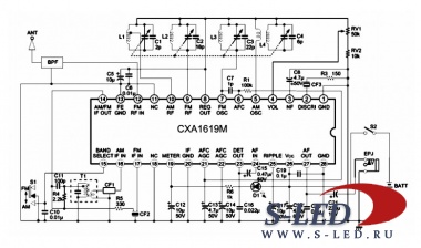 Микросхема радиотракта CXA1619M, CXA1619S