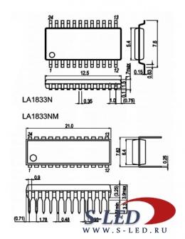 Микросхема радиотракта LA1833N, LA1833NM