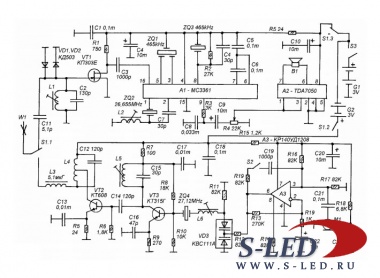 Схема карманной СВ-радиостанции