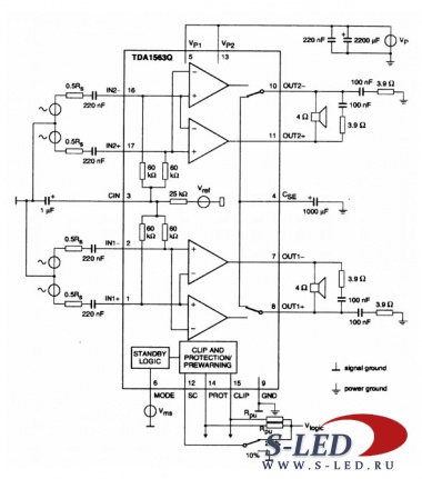 Микросхема УМЗЧ TDA1563Q