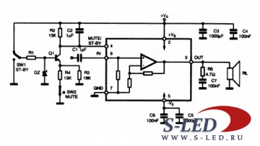 Микросхема УМЗЧ TDA7261