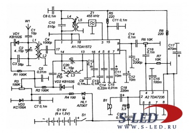 Коротковолновый радиоприемник на микросхеме TDA