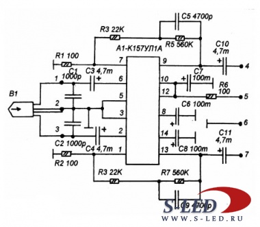Схема усилителя для ремонта автомагнитол