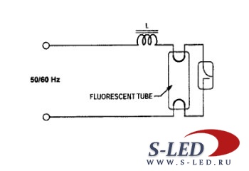 Схема источника питания флуоресцентных ламп