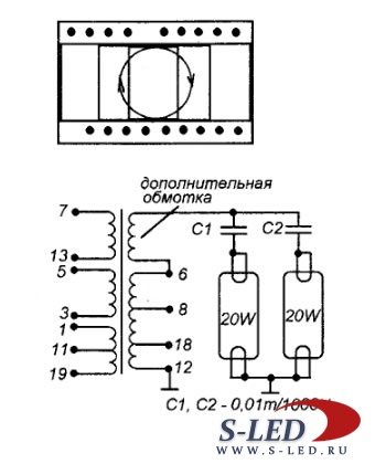 Электронный балласт для ламп дневного света