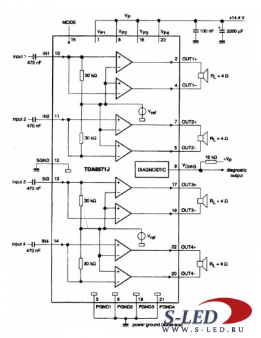 Микросхема УМЗЧ TDA8571J