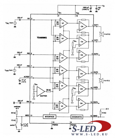 Микросхема УМЗЧ TDA8586Q