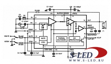 Микросхема УМЗЧ TDA7294