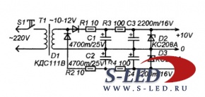 Схема генератора звуковой частоты с регулировкой