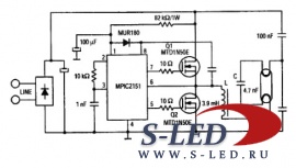 Схема источника питания флуоресцентных ламп